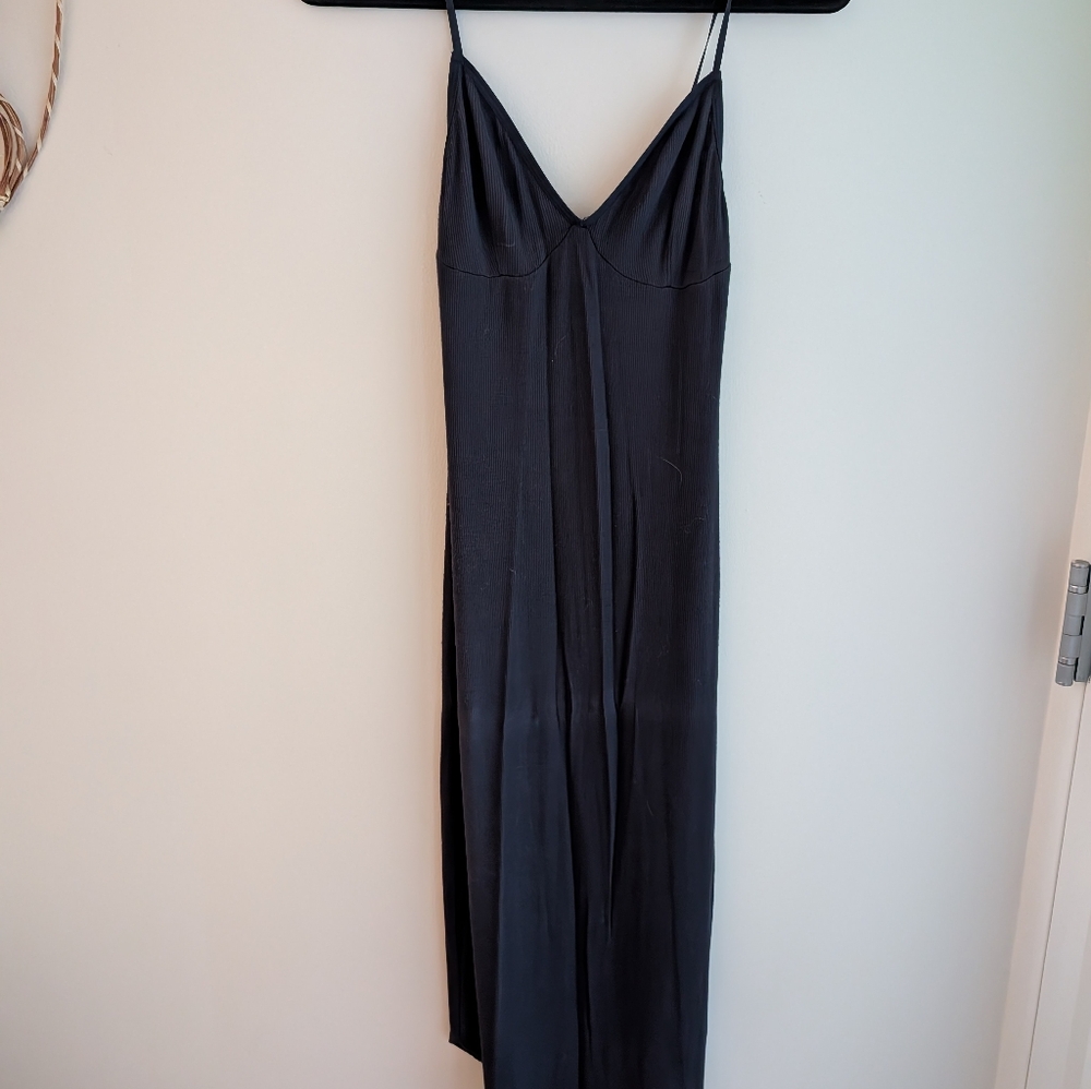 American Apparel Blue Ribbed Dress
